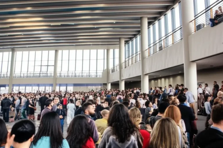 Grupo de alunos da Estácio em um salão universitário, representando o desafio e a colaboração nos Projetos Integradores e PIMs.